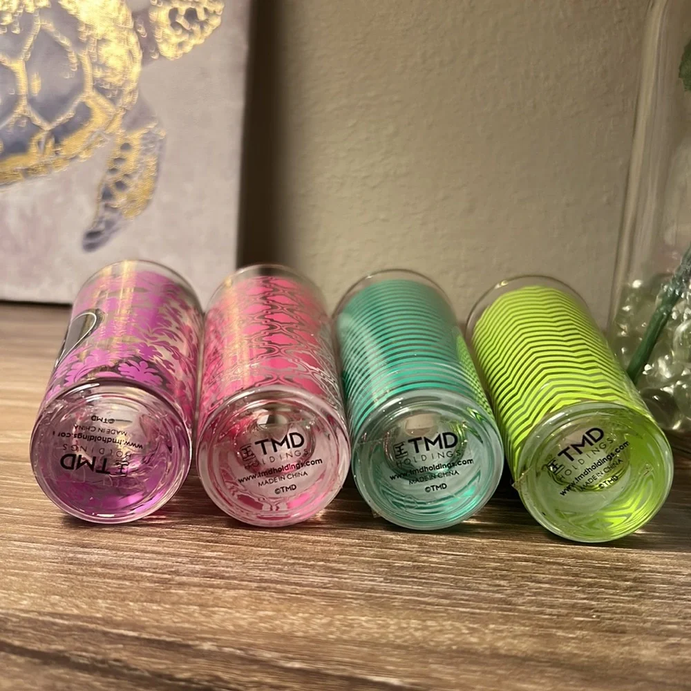 New in Box Novelty Tall Shooter Shot Glasses 2 oz Set of 4- Girl’s Night Out